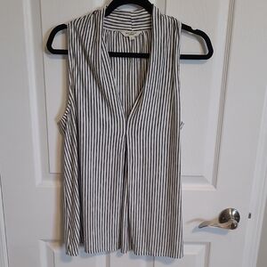 MAX STUDIO Large Striped Sleeveless Top